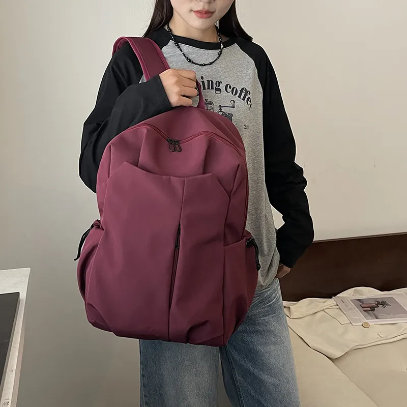 WICKBUEN Nylon Backpack Women's White/Gray/Black-16