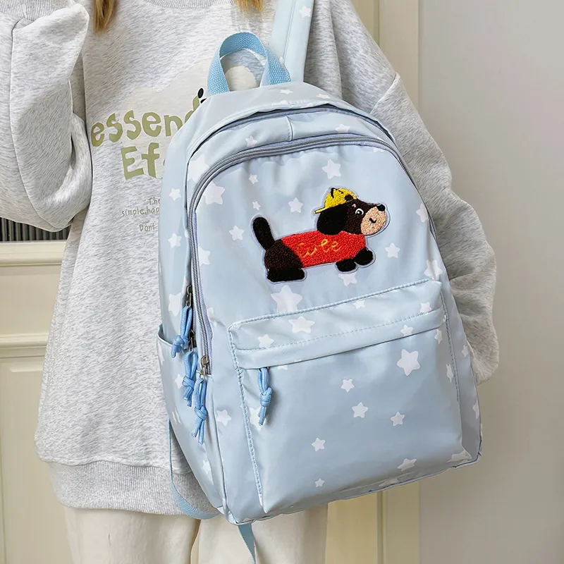 WICKBUEN Nylon Backpack Tubas Women's White/Yellow/Blue-17
