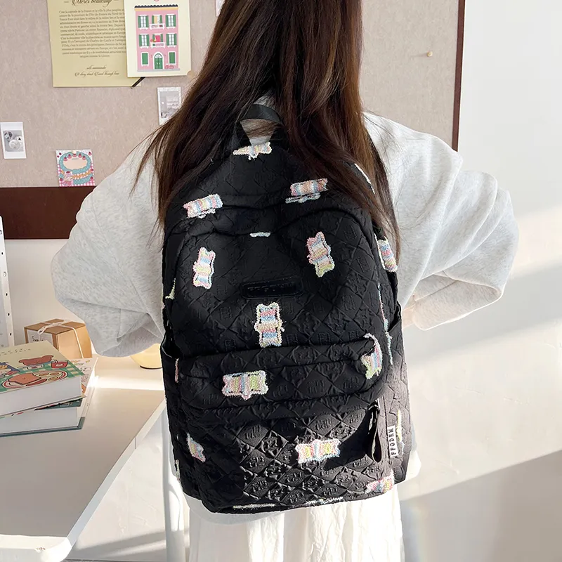 WICKBUEN Canvas Backpack Women's Multicolor-22