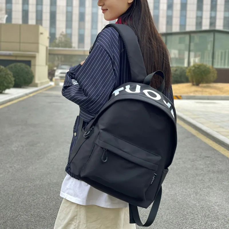 WICKBUEN Nylon Backpack Unisex White/Black/Green-8