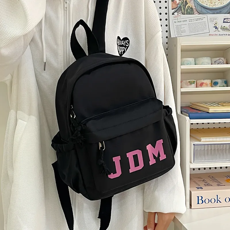 WICKBUEN Nylon Backpack Regular Unisex White/Black/Pink/Sky Blue-8