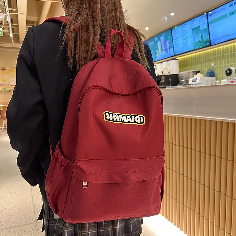 WICKBUEN Nylon Backpack Regular Unisex Green/White/Black/Red-22