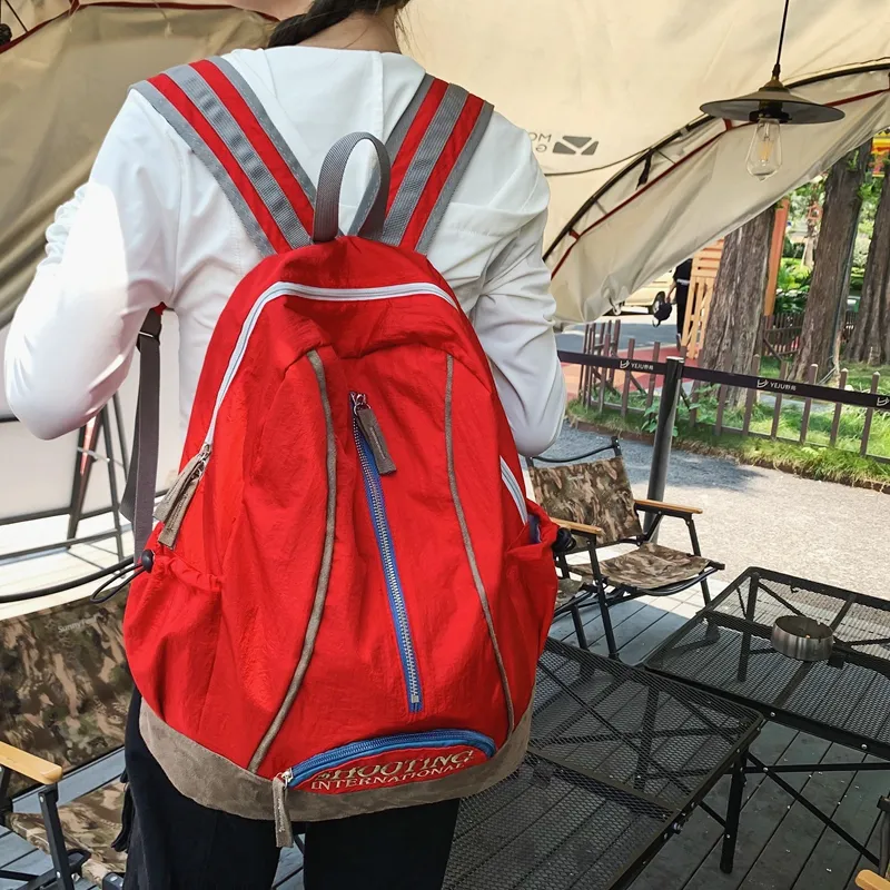 WICKBUEN Nylon With Suede Backpack Unisex Multicolor-9