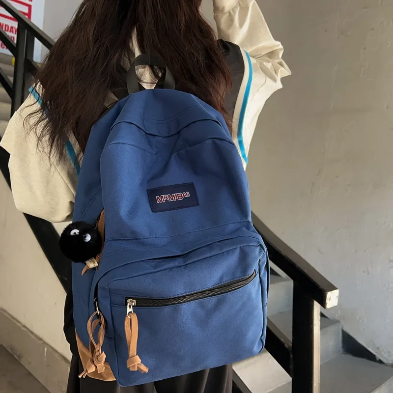 WICKBUEN Nylon Backpack Regular Unisex Ecru/Black/Red/Dark Blue-25