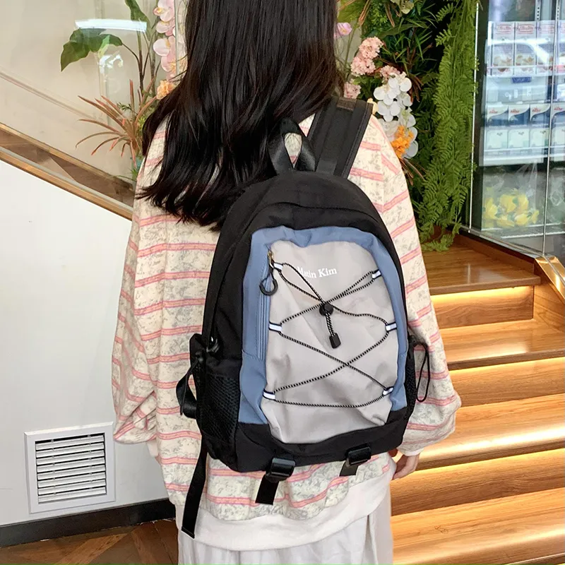 WICKBUEN Nylon Backpack Regular Unisex Purple/Gray/Black-7
