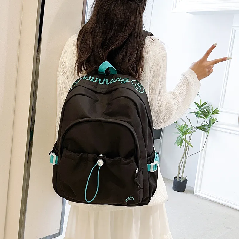 WICKBUEN Nylon Backpack Regular Unisex White/Black/Green/Purple/Pink-9