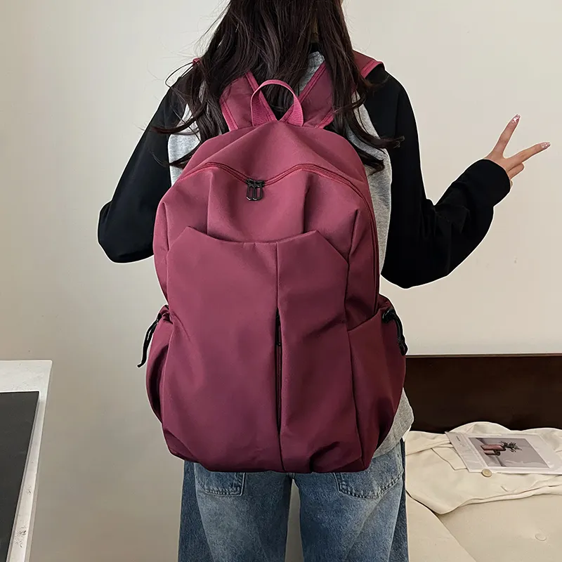 WICKBUEN Nylon Backpack Women's White/Gray/Black-14