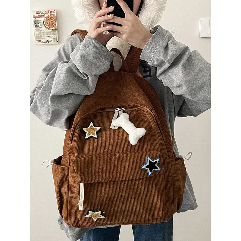 WICKBUEN Corduroy Backpack Women's Multicolor-19