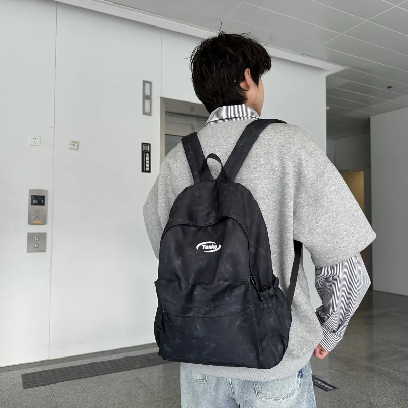 WICKBUEN Nylon Backpack Unisex White/Red/Blue/Black-13