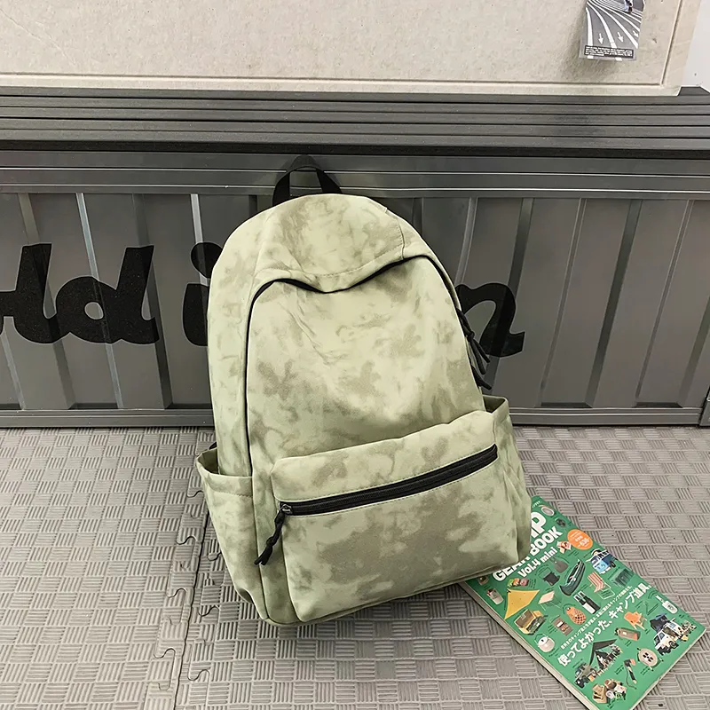 WICKBUEN Nylon Backpack Unisex White/Black/Red/Green-17