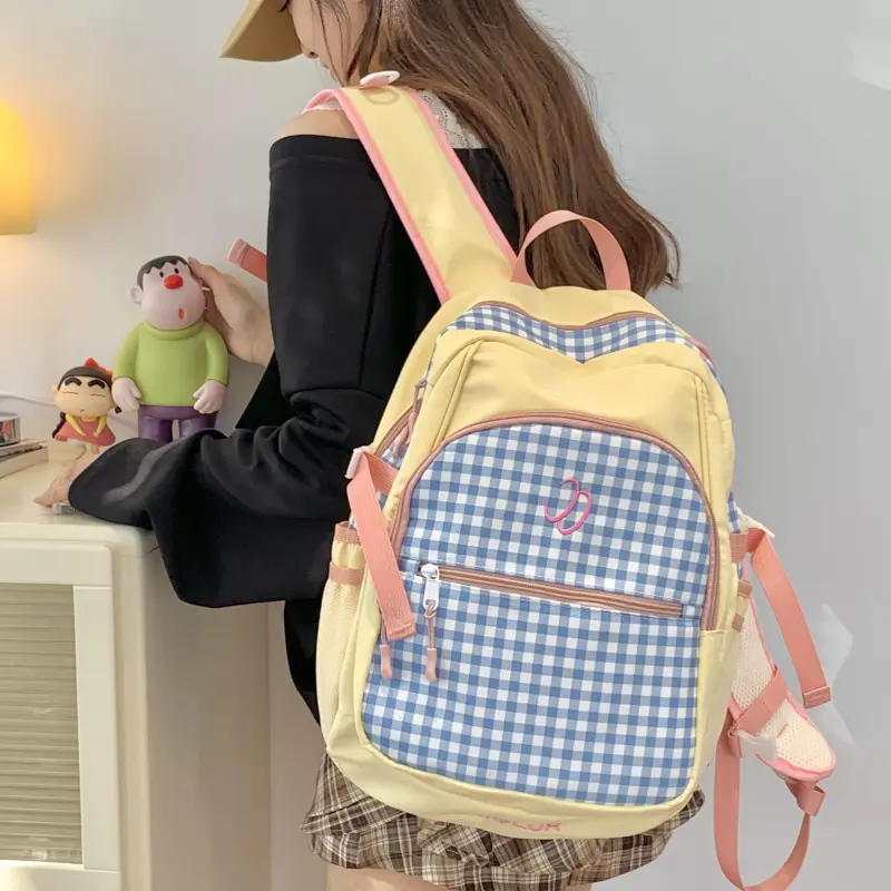 WICKBUEN Fabric Backpack Unisex Yellow/Black-5