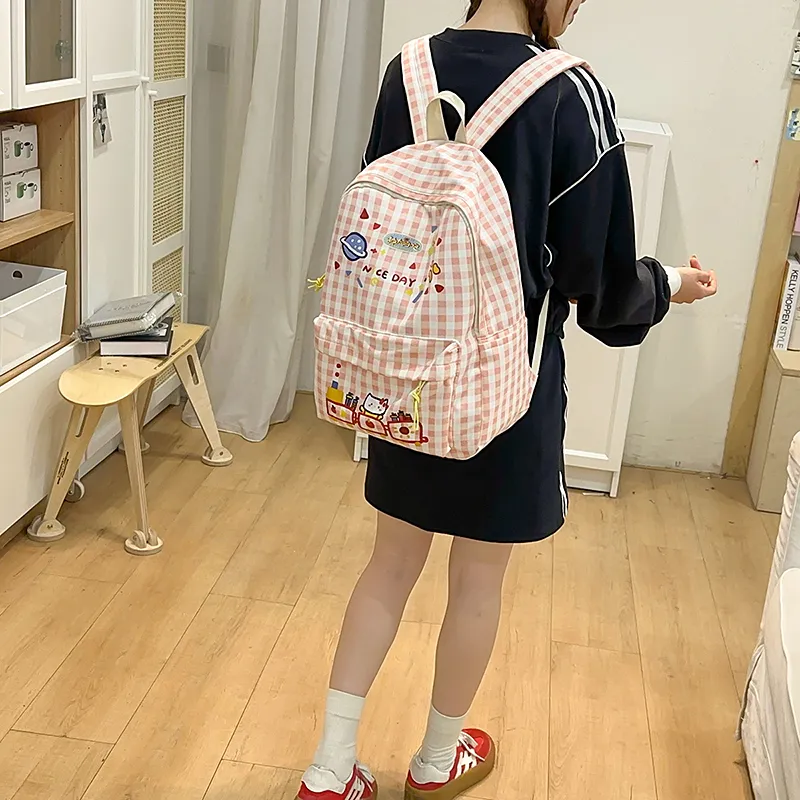 WICKBUEN Nylon Backpack Unisex Red-3