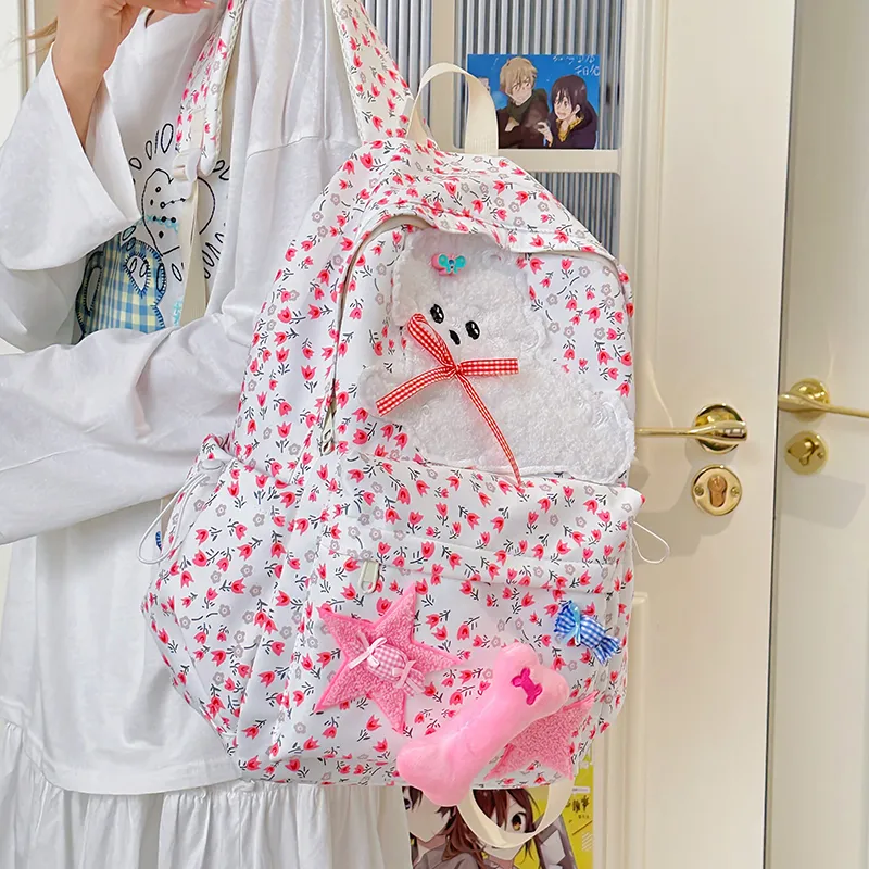 WICKBUEN Nylon Backpack Regular Women's White-2