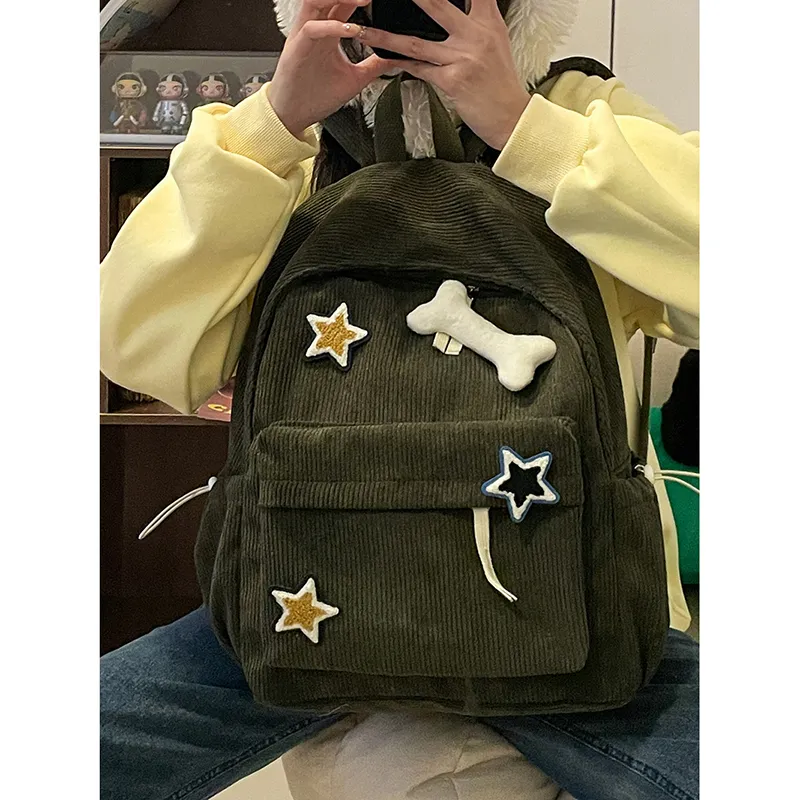 WICKBUEN Corduroy Backpack Women's Multicolor-14