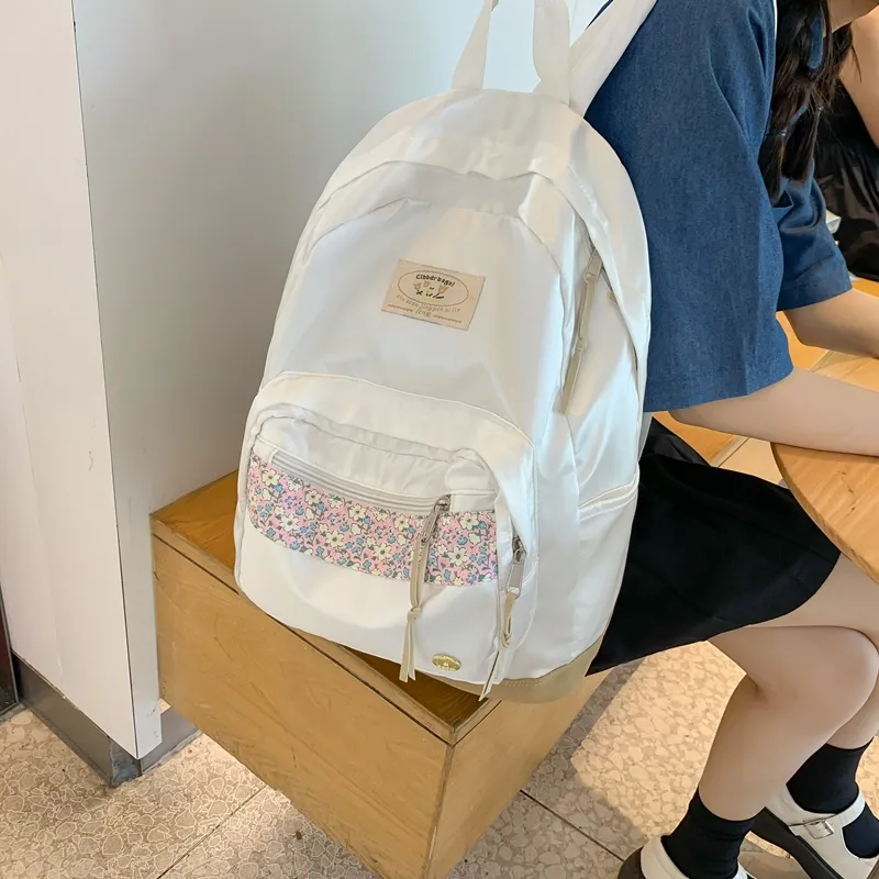 WICKBUEN Nylon Backpack Women's White-2