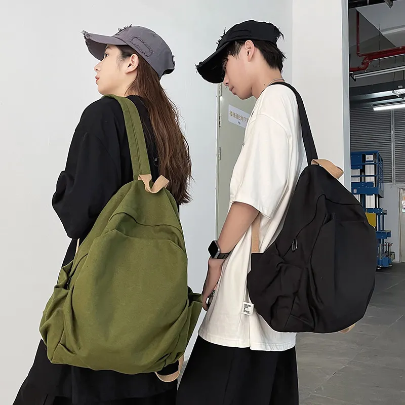 WICKBUEN Washable Canvas Backpack Unisex Multicolor-1