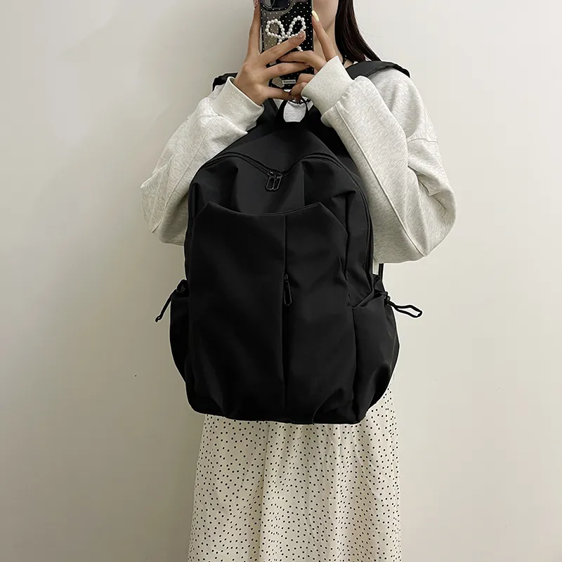 WICKBUEN Nylon Backpack Women's White/Gray/Black-11