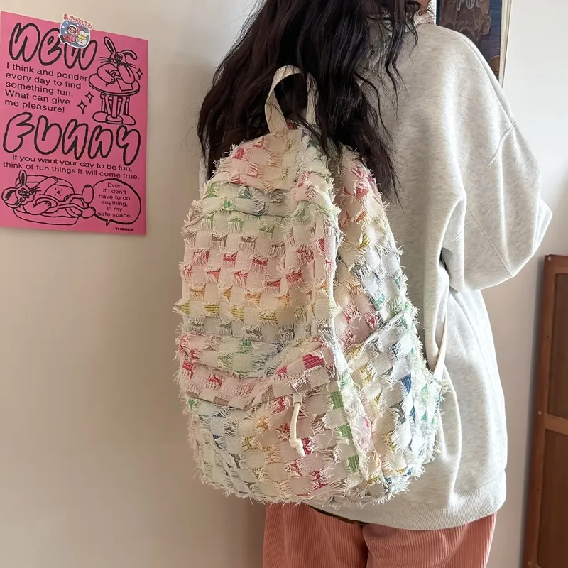 WICKBUEN Canvas Backpack Unisex Multicolor-4