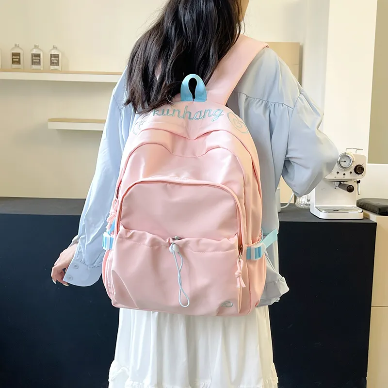 WICKBUEN Nylon Backpack Regular Unisex White/Black/Green/Purple/Pink-25