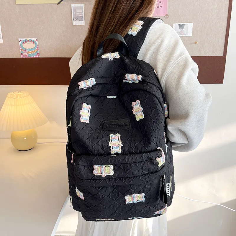 WICKBUEN Canvas Backpack Women's Multicolor-20