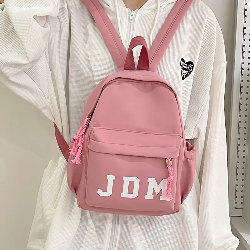 WICKBUEN Nylon Backpack Regular Unisex White/Black/Pink/Sky Blue-14