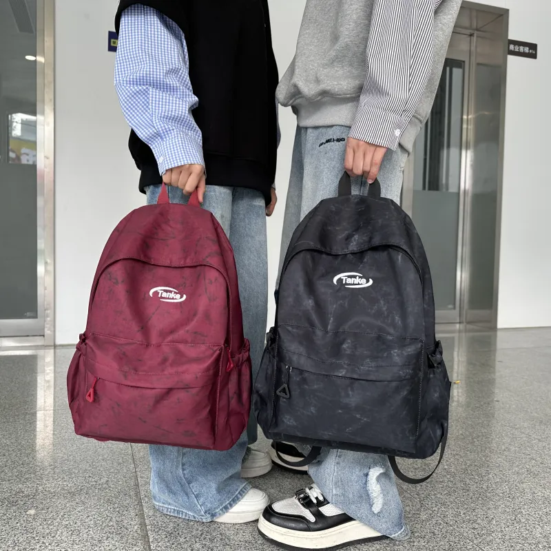 WICKBUEN Nylon Backpack Unisex White/Red/Blue/Black-10