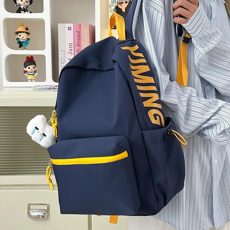 WICKBUEN Nylon Backpack Regular Unisex White/Black/Yellow/Red-20
