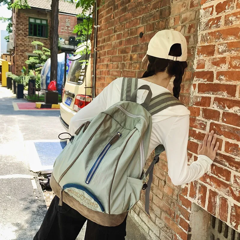 WICKBUEN Nylon With Suede Backpack Unisex Multicolor-17