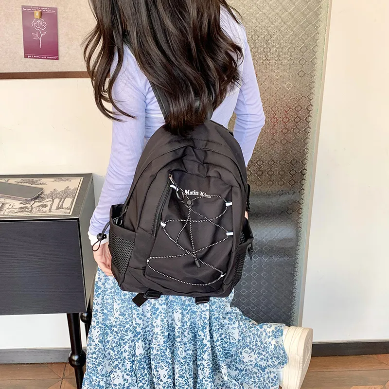 WICKBUEN Nylon Backpack Regular Unisex Purple/Gray/Black-15
