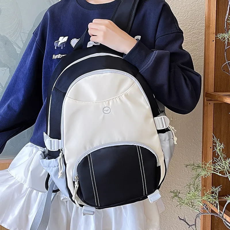 WICKBUEN Oxford Backpack Regular Unisex White/Black-9