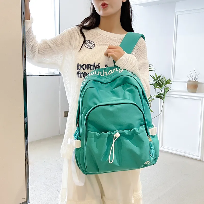 WICKBUEN Nylon Backpack Regular Unisex White/Black/Green/Purple/Pink-34