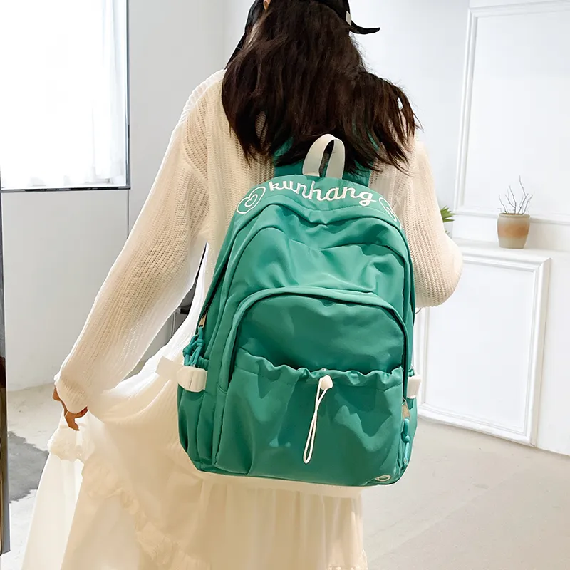 WICKBUEN Nylon Backpack Regular Unisex White/Black/Green/Purple/Pink-32