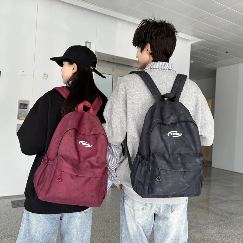 WICKBUEN Nylon Backpack Unisex White/Red/Blue/Black-8
