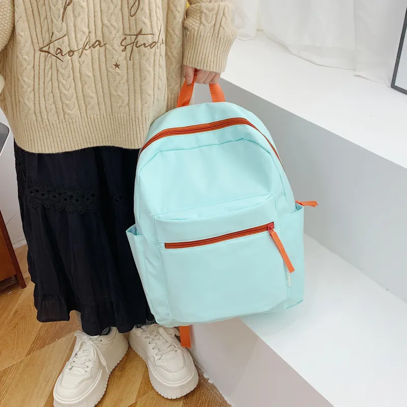 WICKBUEN Nylon Fabric Backpack Regular Unisex White/Black/Yellow-7