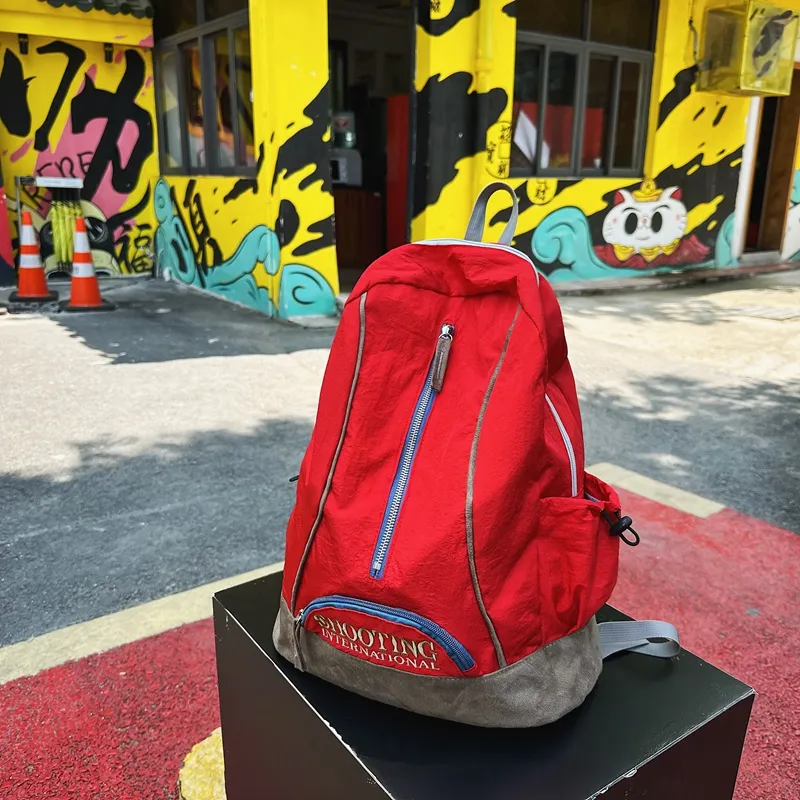 WICKBUEN Nylon With Suede Backpack Unisex Multicolor-11