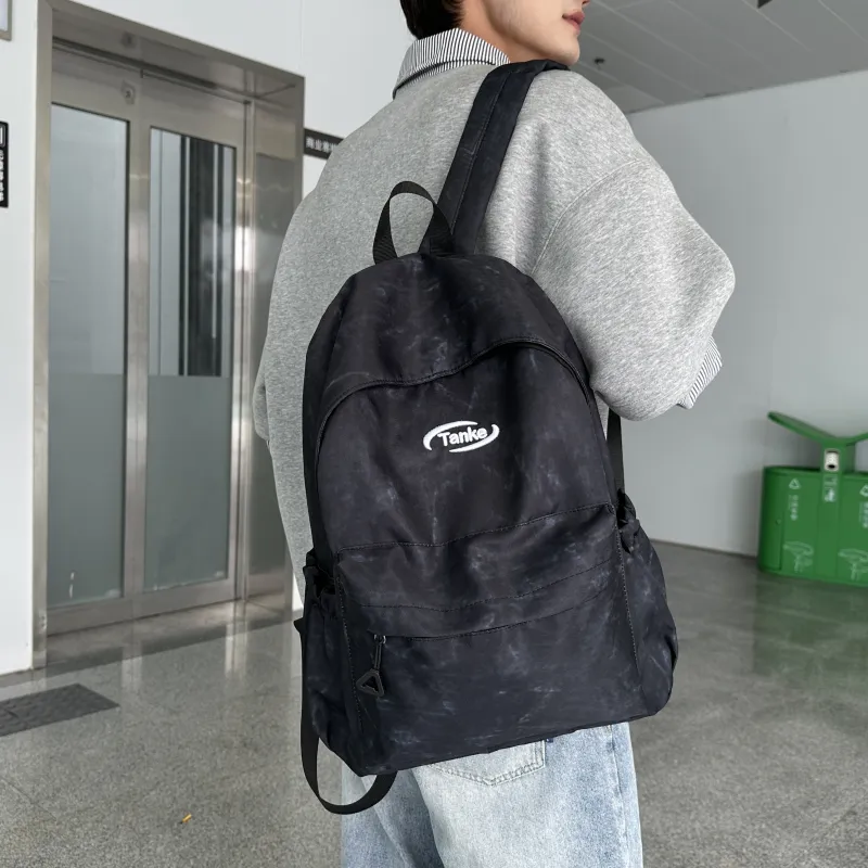 WICKBUEN Nylon Backpack Unisex White/Red/Blue/Black-12