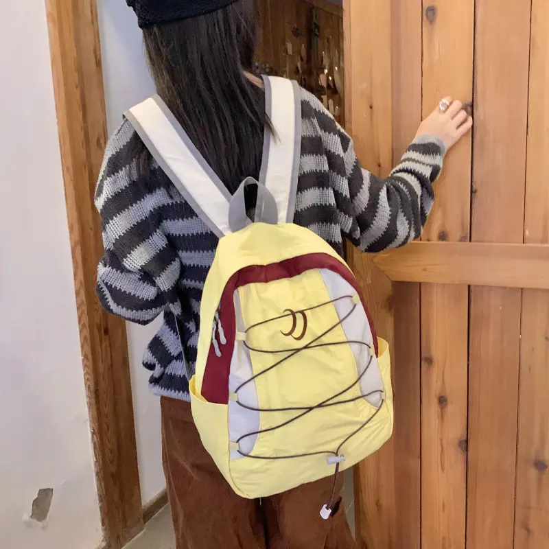 WICKBUEN Fabric Backpack Regular Unisex Yellow/Pink-2