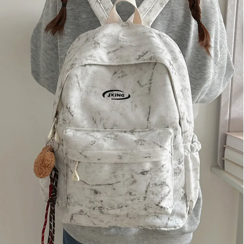 WICKBUEN Nylon Backpack Unisex White/Black/Red/Blue-3