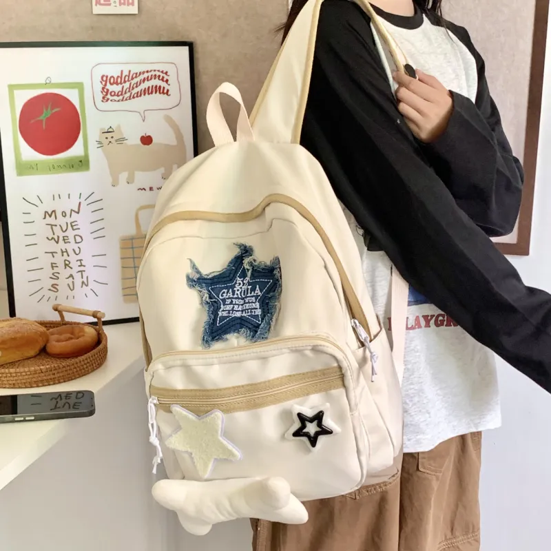 WICKBUEN Composite Cloth Backpack Unisex White-2