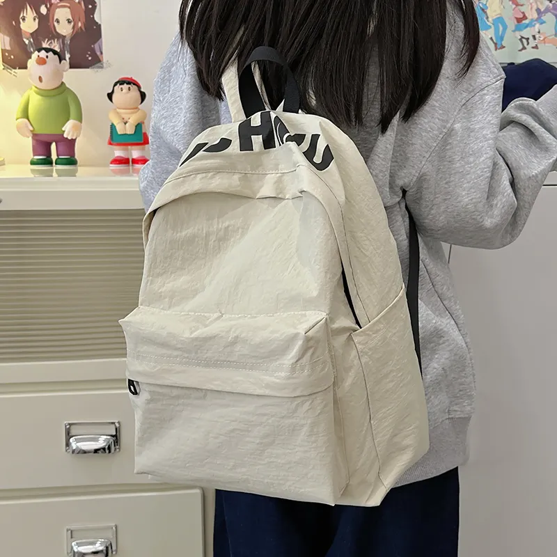 WICKBUEN Nylon Backpack Regular Unisex Green/White/Red/Black/Blue-14