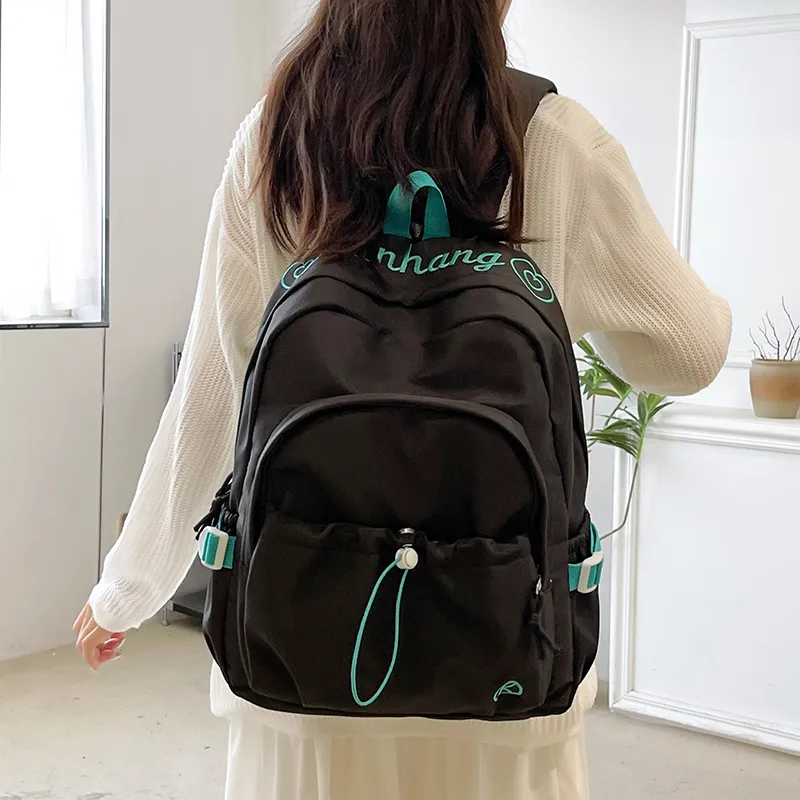 WICKBUEN Nylon Backpack Regular Unisex White/Black/Green/Purple/Pink-14
