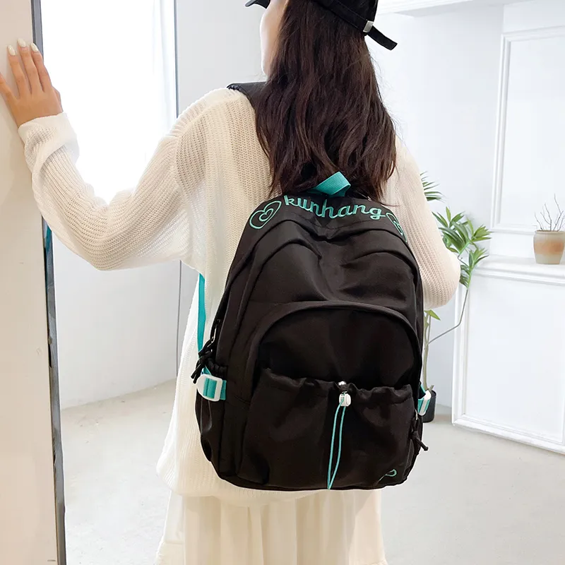 WICKBUEN Nylon Backpack Regular Unisex White/Black/Green/Purple/Pink-8