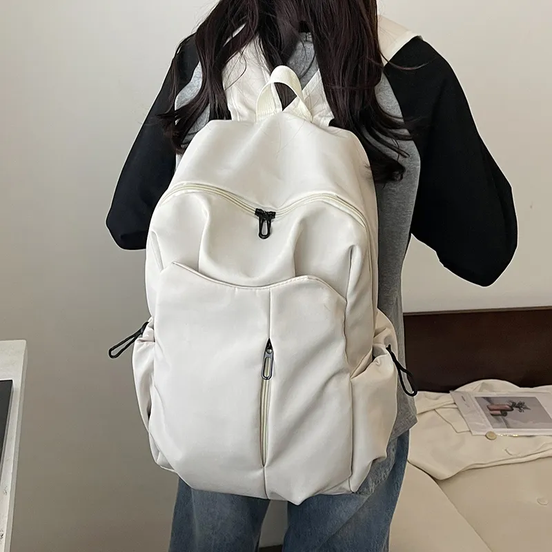 WICKBUEN Nylon Backpack Women's White/Gray/Black-2