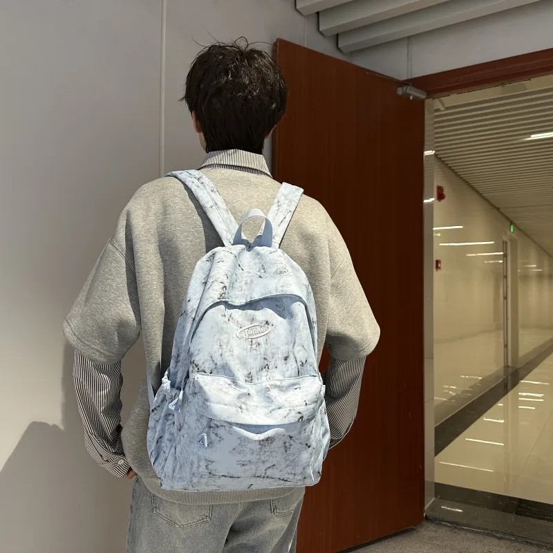 WICKBUEN Nylon Backpack Unisex White/Red/Blue/Black-18