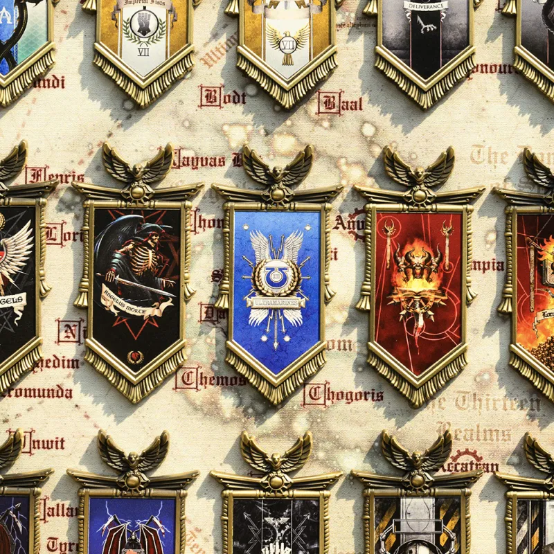 STARFORGED Warhammer 30K  The Horus Heresy Chapter 1  The Word Bearers Battle Standard Anime / Games Fridge Magnets-3