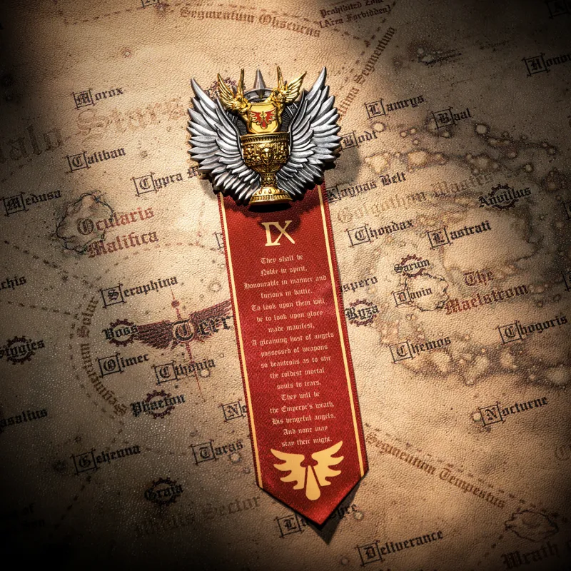 STARFORGED Saint Blood Angel Brooch Saint Gyles Blood Seal, Starforged, Warhammer 40K Merch Badges-2