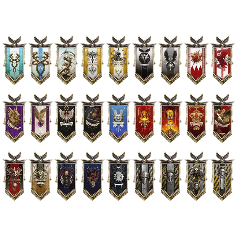 STARFORGED Warhammer 30K  The Horus Heresy Chapter 1  The Word Bearers Battle Standard Anime / Games Fridge Magnets-2