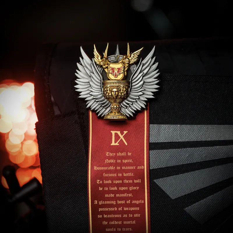 STARFORGED Saint Blood Angel Brooch Saint Gyles Blood Seal, Starforged, Warhammer 40K Merch Badges-3