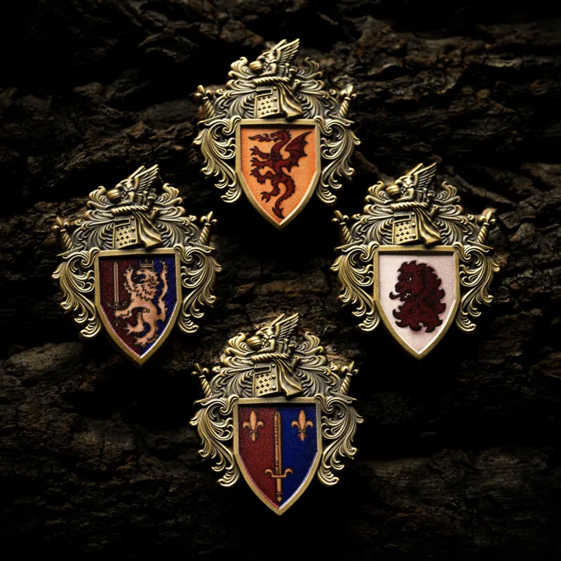 STARFORGED Warhammer Age Of Sigmar Merch Batorian Knight Shield Emblem Lioness Army Flag Brooch Badges-4