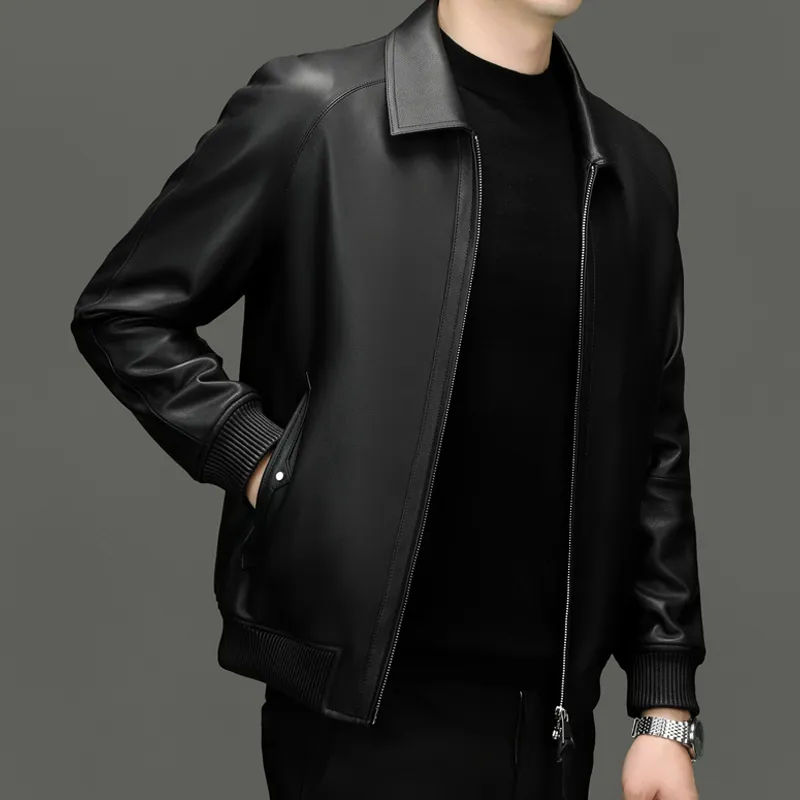 PIERRE CARDIN Leather Jacket Men's-5